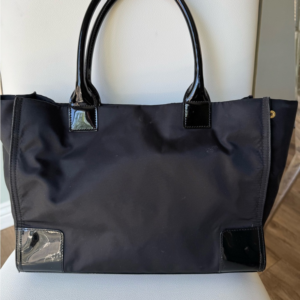 Tory Burch Ella Black Tote Bag - Picture 4 of 12